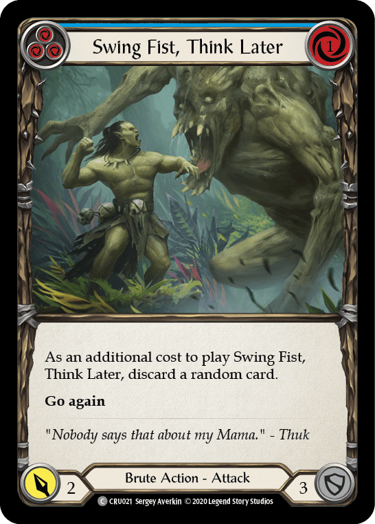 Swing Fist, Think Later