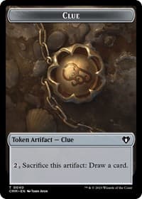 Clue // Emblem - Teferi, Temporal Archmage Double-sided Token