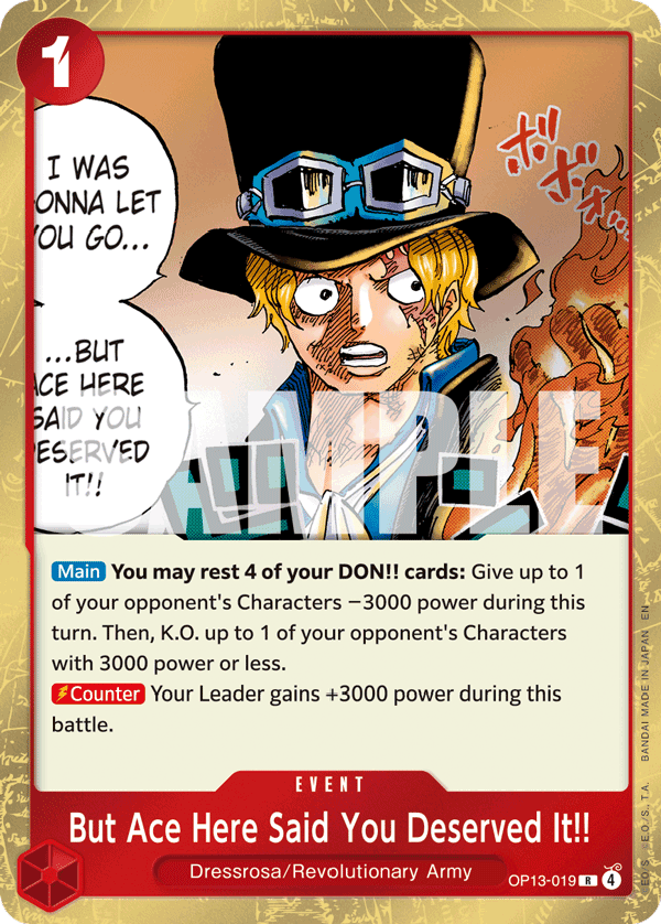But Ace Here Said You Deserved It!!